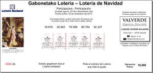 Valverde Drogeriako Gabonetako Loteria partizipazioa