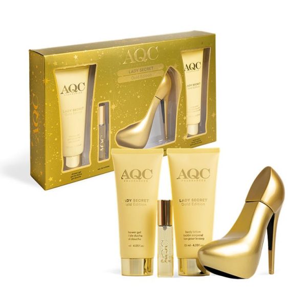IDC lady secret gold zapato dorado estuche