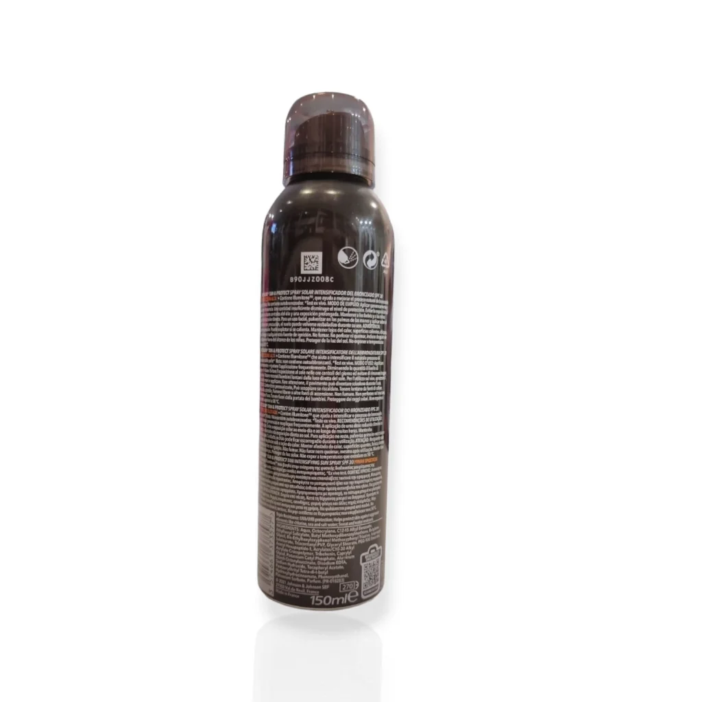 Piz Buin spray bruma FPS30 Tan & Protect 150ml foto trasera producto
