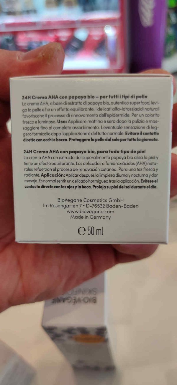 Bio Vegane Papaya crema 24 piel mixta 50ml - Imagen 2