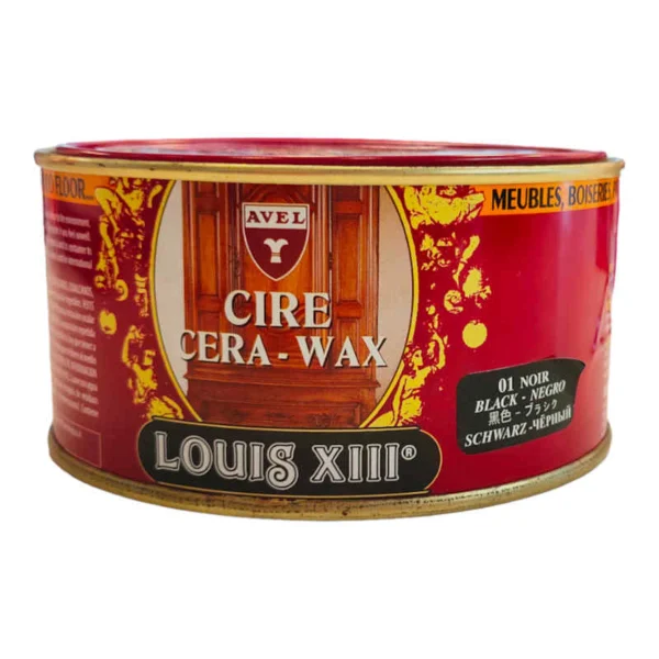 Vista frontal lata Cera de Lujo Louis XIII nº 1 negro