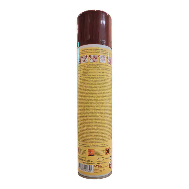 spray-cueros-etiqueta-x800 Spray Especial para cueros lisos Avel 400ml foto etiqueta