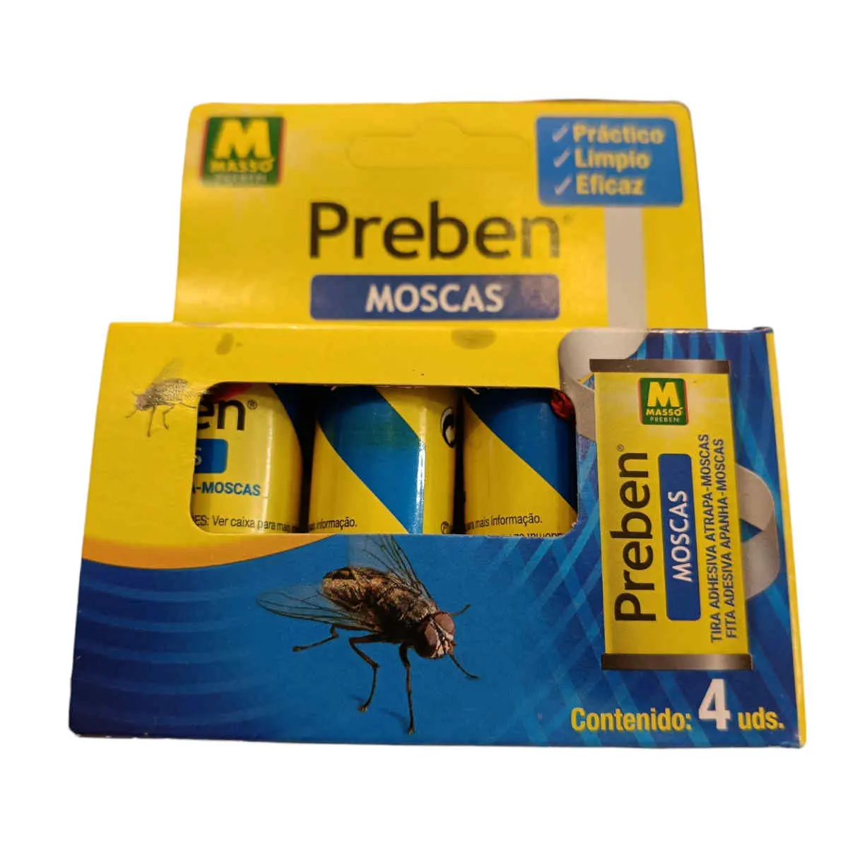 Paquete tiras atrapamoscas de Preben, Contiene 4 tiras