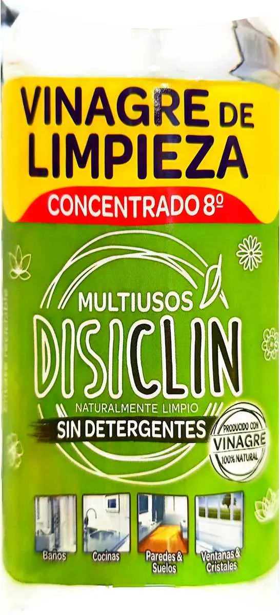 Vinagre blanco de limpieza Disiclin etiqueta